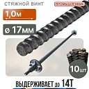 Винт стяжной для опалубки Промышленник горячекатаный 1,0 м упаковка 10 шт. фото 1
