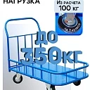 Платформенная тележка Промышленник 1000х600 ПБМ-6.10 125 ммс бортиком фото 3