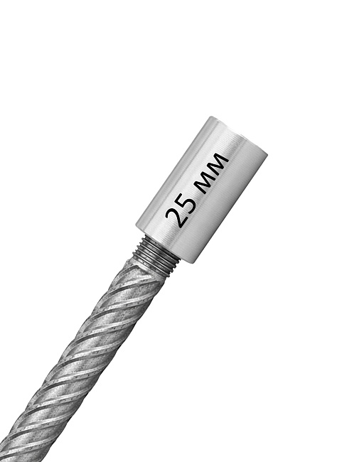 Муфта с цилиндрической резьбой для стыковки арматуры 25 мм фото 1