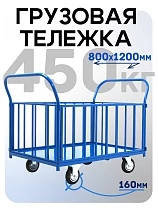 Купить Платформенная тележка ПБ-8.12 160 мм с трубчатыми бортами