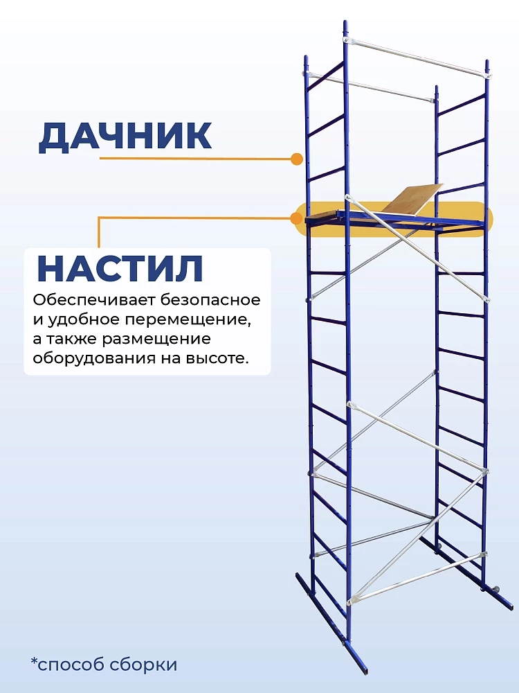 Настил с люком Промышленник для вышки-туры Дачник 0,6x1,2 фото 2