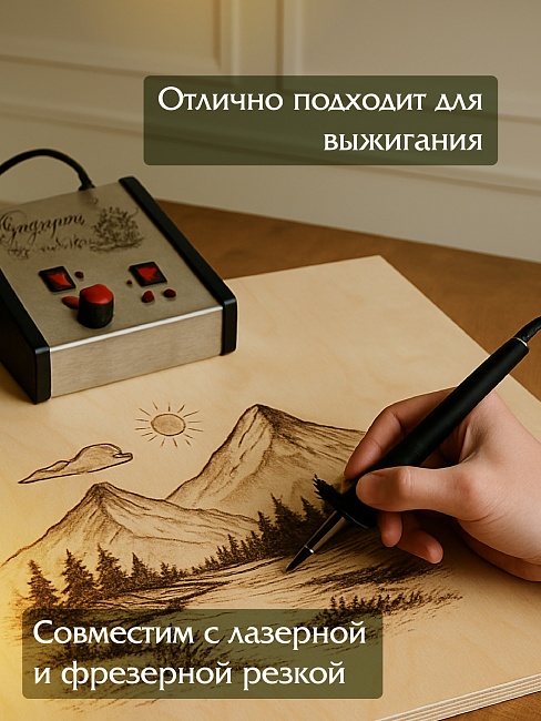 Фанера Промышленник 620х220х10мм, береза, упаковка 1 шт фото 5